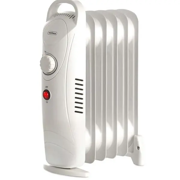 Image of VonHaus 5 Fin 800W White Oil Filled Radiator - White One Size