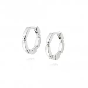 Image of Stacked Huggie Hoops Sterling Silver Earrings EB8008_SLV