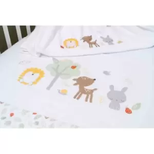 Image of East Coast Nursery - Silvercloud 3 Piece Bedding Set Treetops (coverlet Fleece Blanker Fitted Sheet)