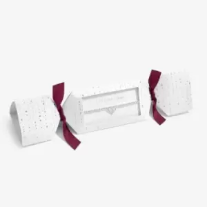 Image of Children's Christmas Cracker With Love White Silver 15.5cm Stretch Bracelet C692