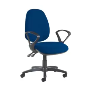 Image of Dams MTO Jota High Back Operator Chair with Fixed Arms - Blue
