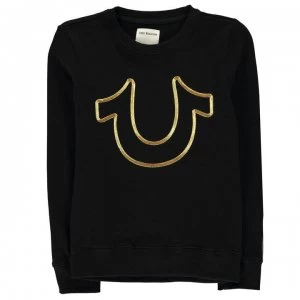 Image of TRUE RELIGION Junior Boys Hs Crew Sweatshirt - Black