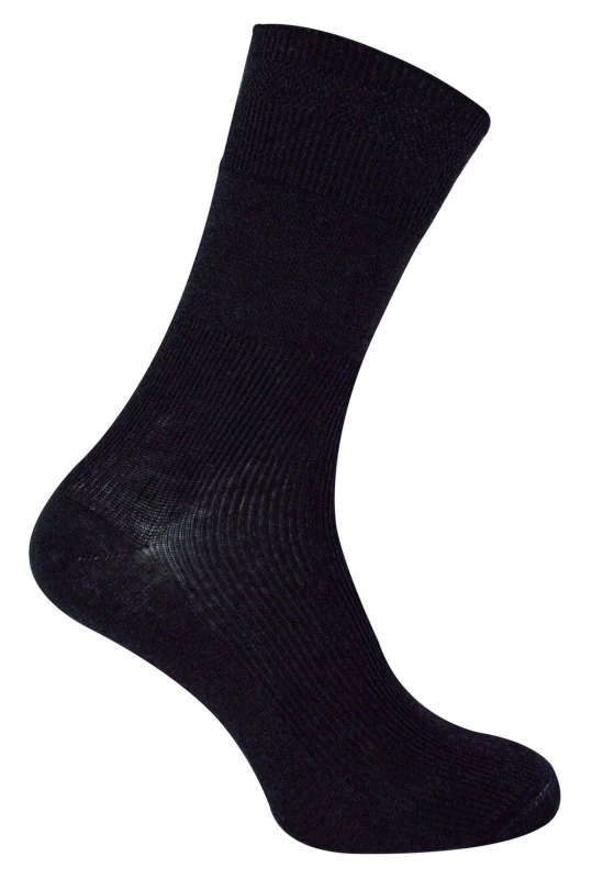 Image of Dr.Socks Dr.Socks Men 1 Pack Non Elastic Merino Wool Diabetic Socks in Black Size: 4-7 Black 4-7 Male 5060910929315