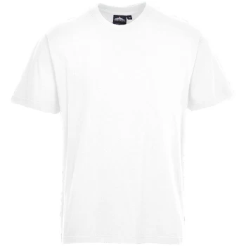 Image of Portwest - B195WHRS - sz S Turin Premium T-Shirt Workwear - White