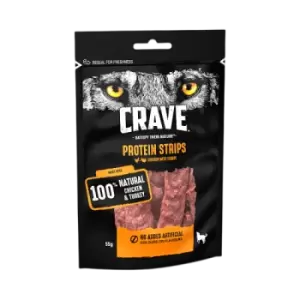 Image of CRAVE Protein Strips Turkey & Chicken 55g