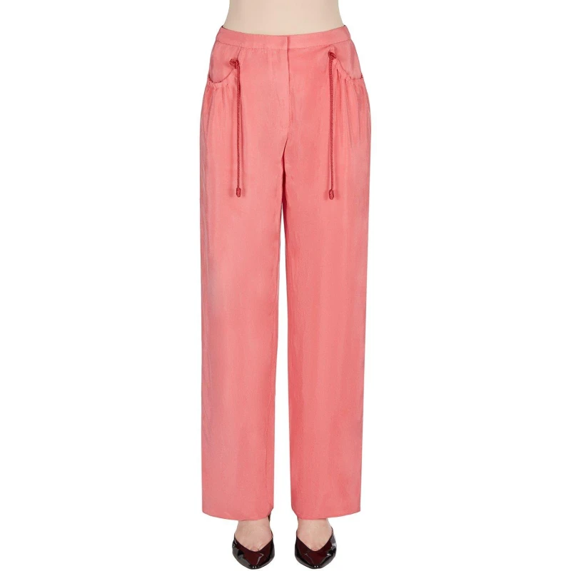 Image of Emporio Armani Womens Classic Wide Leg Trousers Rosa female 16 (XL)
