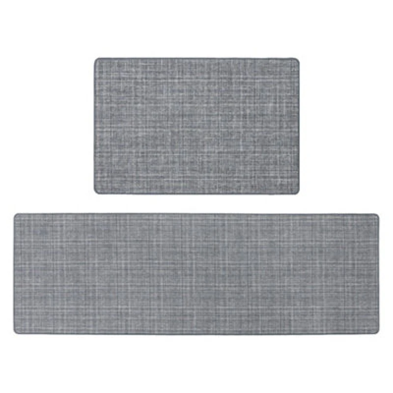 Image of Jvl Elegance Machine Washable Doormat And Runner, Grey