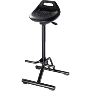 Image of bimos Industrial anti-fatigue stool, with folding base frame and foot rest, seat rotates through 360°