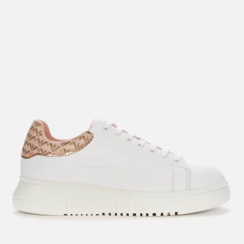 Image of Emporio Armani Leather Chunky Trainers White Size 4 Women