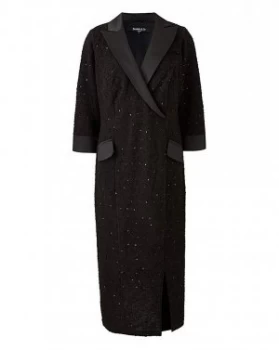 Image of Scarlett & Jo Boucle Tuxedo Dress