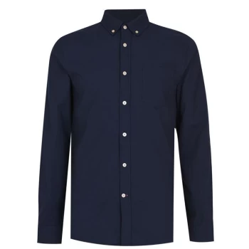 Image of Howick Oxford Slim Fit Shirt - Navy