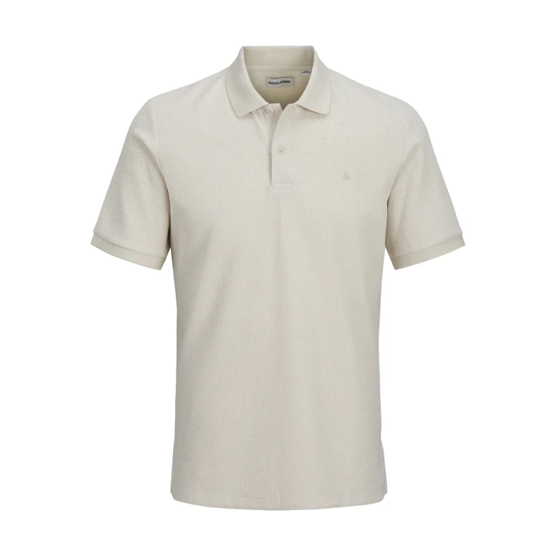 Image of jack & jones Austin Short Sleeve Polo Shirt Cream Men S;M;L;XL;XXL