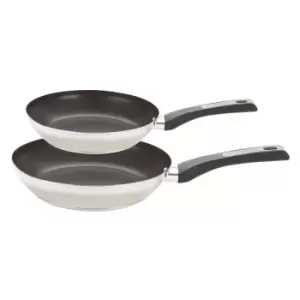 Image of Prestige Durasteel Stainless Steel Non-Stick Induction Fry Pan Set