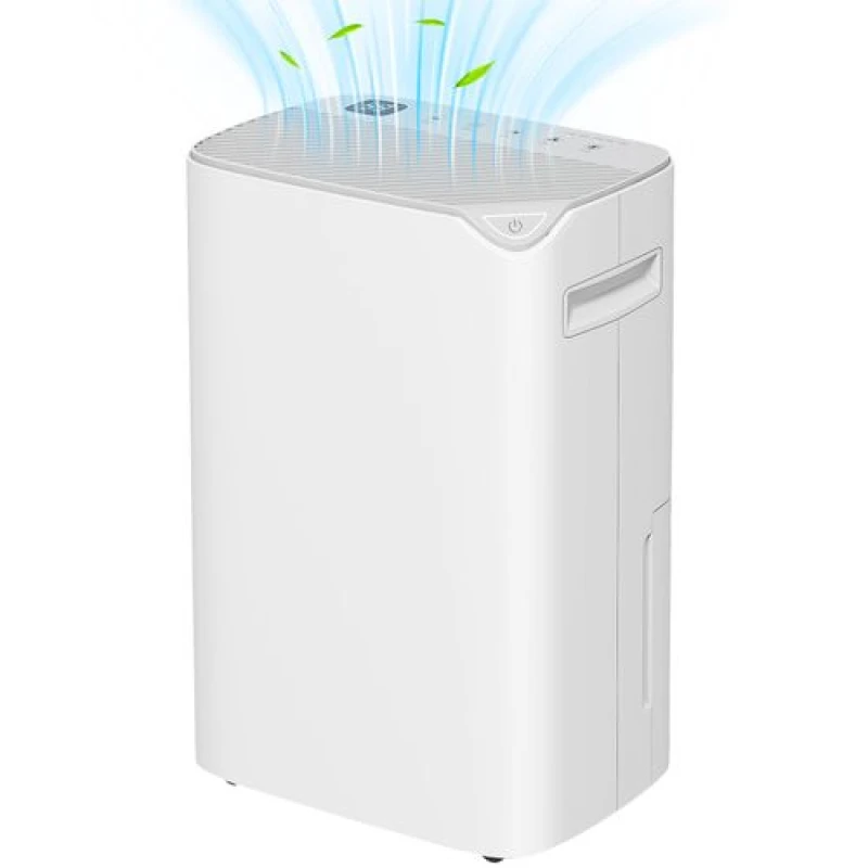 Image of HOMCOM 20L/Day Small Dehumidifier For Home Damp Laundry, With 24H Timer, White 821-033V70WT