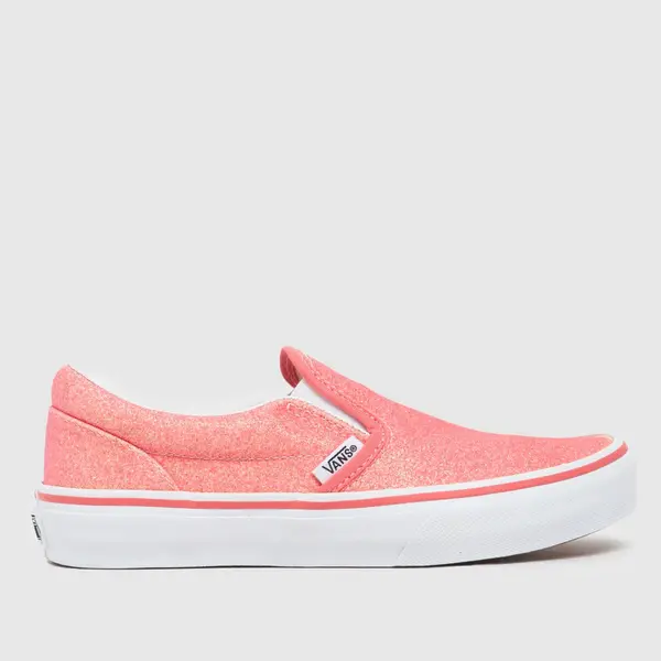 Image of Vans pink classic slip-on Girls Junior trainers Pink UK 10