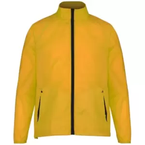 Image of 2786 Mens Contrast Lightweight Windcheater Shower Proof Jacket (M) (Black/ White)