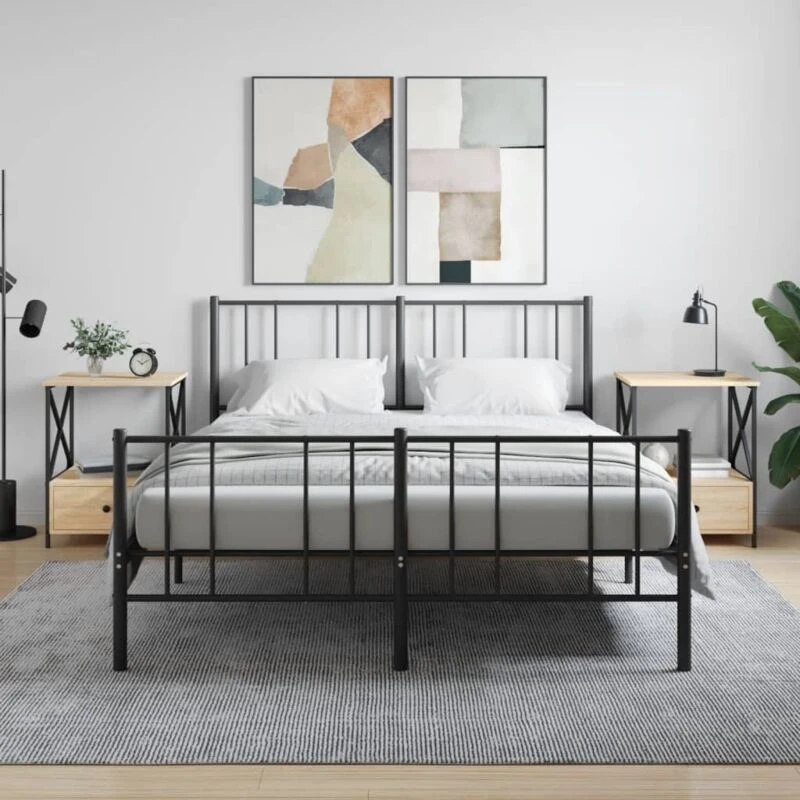 Image of Vidaxl Bedside Tables 2 Pcs Sonoma Oak 50X41X65cm Engineered Wood, Brown 826086