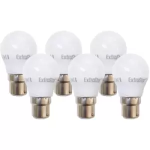 Image of 7W LED G45 Golf Ball Bulb B22 Daylight 6500K (Pack of 6)