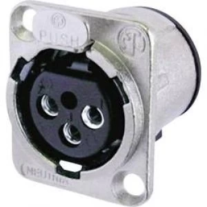 Image of XLR connector Sleeve socket straight pins Number of pins 3 Silver Neutrik NC3FD V