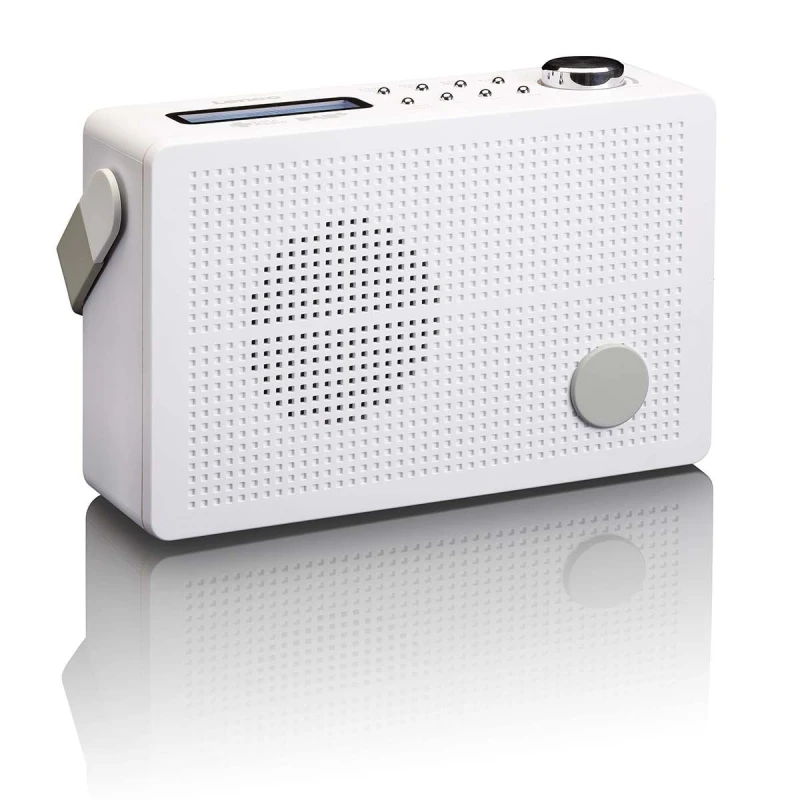 Image of Lenco Portable DAB+ FM Radio with Alarm Clock| White NED-943805 Portable Radio