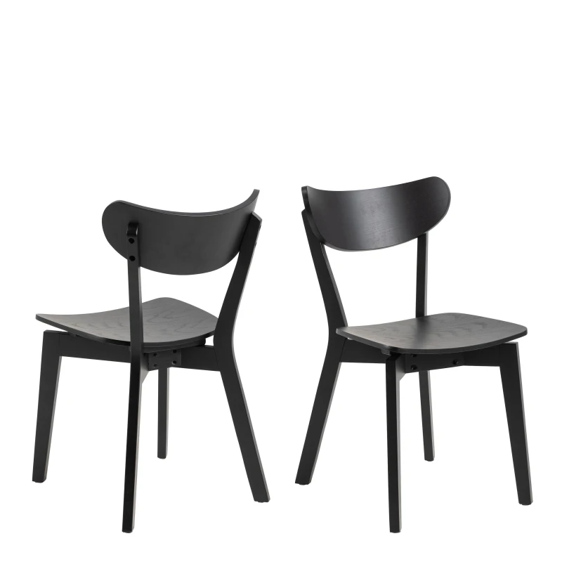 Image of Furniture To Go Roxby Dining Chairs in Black Set of 2 Black Unisex