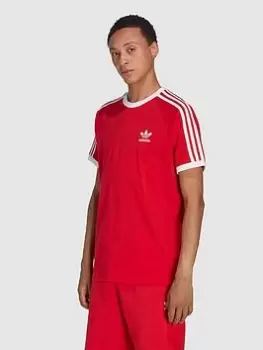 Image of adidas Originals Adicolor Classics 3-Stripes T-Shirt - Red, Size L, Men