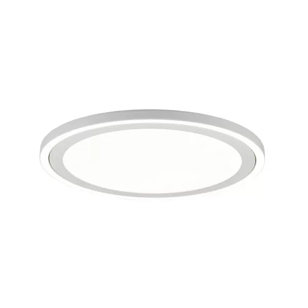 Image of Carus Modern 44cm Round LED Semi Flush Light White Matt 4000K