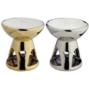 Image of Eden Large Dish Metallic Oil and Tart Burner (1 At Random)