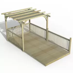 Image of 8' x 16' Forest Pergola Deck Kit with Canopy No. 10 (2.4m x 4.8m)
