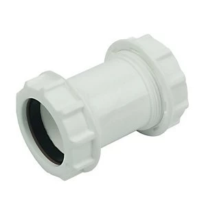 Image of FloPlast WC07 Unicom Compression Waste Straight Coupler - 32mm