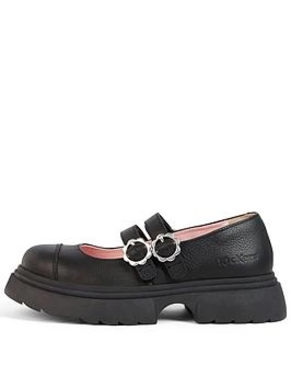 Image of Kickers Black kenzi mj Girls Junior shoes Black UK 13 (EU 32)