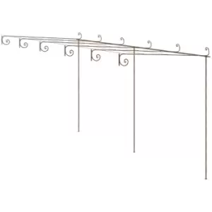 Image of Vidaxl - Garden Pergola Antique Brown 6x3x2.5 m Iron Brown