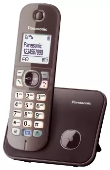 Image of Panasonic KX-TG6811GA telephone DECT telephone Caller ID Brown
