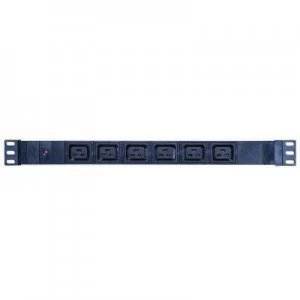 Image of Hypertec 808904-HY power distribution unit (PDU) 1U Black 6 AC outlet(s)