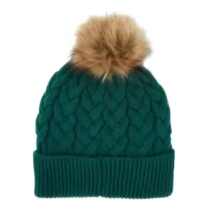 Image of Joules Womens Elena Cable Hat Teal