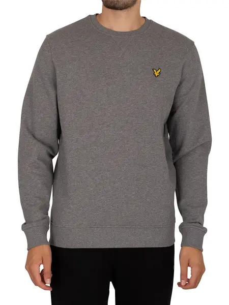 Image of Lyle & Scott Logo Sweatshirt Mid Grey Marl S