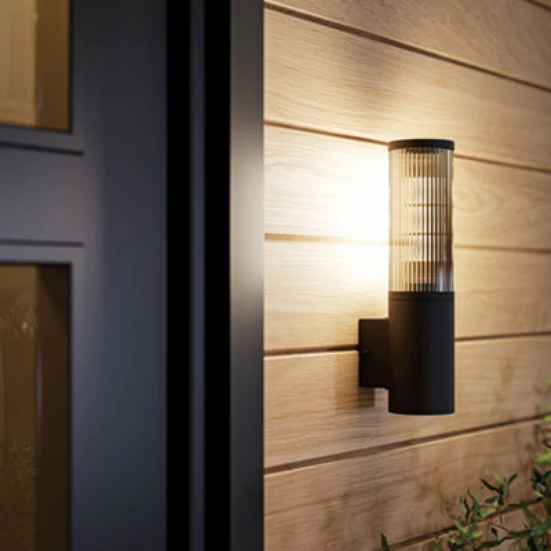 Image of EGLO Eglo SALLE Sleek Black Outdoor Wall Light Black One Size Unisex 9008606298075