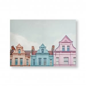 Image of Art for the Home Pretty Pastel Skyline Canvas Wall Art