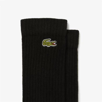 Image of Lacoste 3 Pack Crew Socks - Black