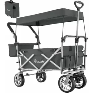 Image of Tectake - Foldable garden trolley w/ carry bag - grey - grey