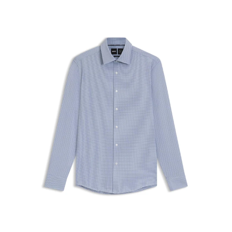 Image of Boss P-Hank-Kent-C1-222 Slim Fit Shirt Blue male 16