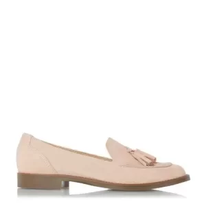 Image of Dune Light Pink Suede 'Gimme' Loafers - 3