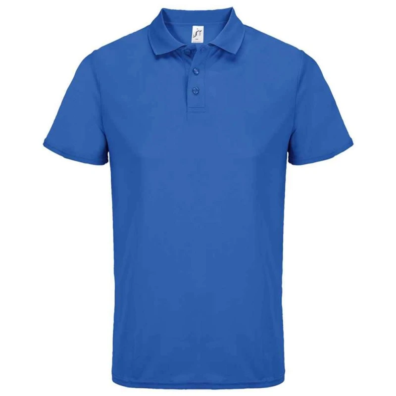 Image of SOL'S Mens Pitcher Polyester Polo Shirt in Blue Size: XS Blue Male XS