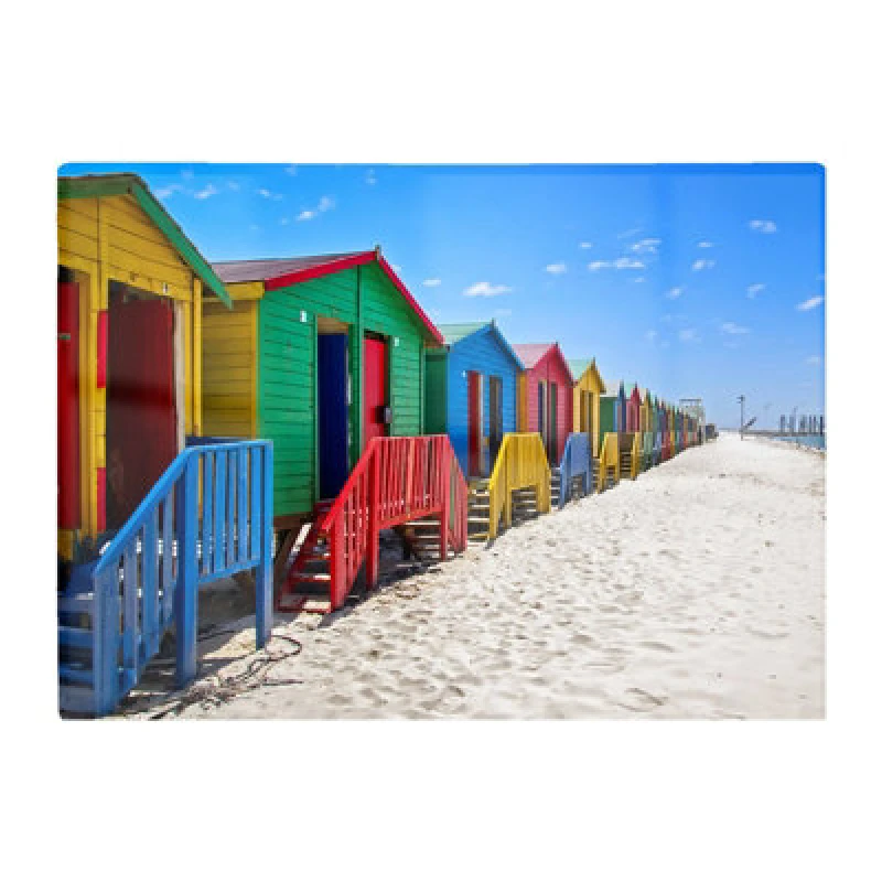 Image of Warren Reed Designer Beach Huts Cape Town South Africa Glass Chopping Board