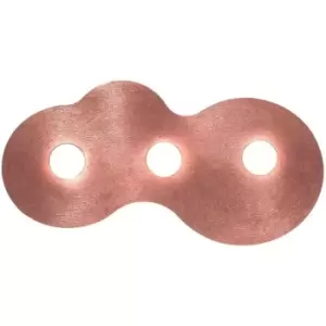 Image of CIRCLE white ceiling light 3 bulbs Sun copper