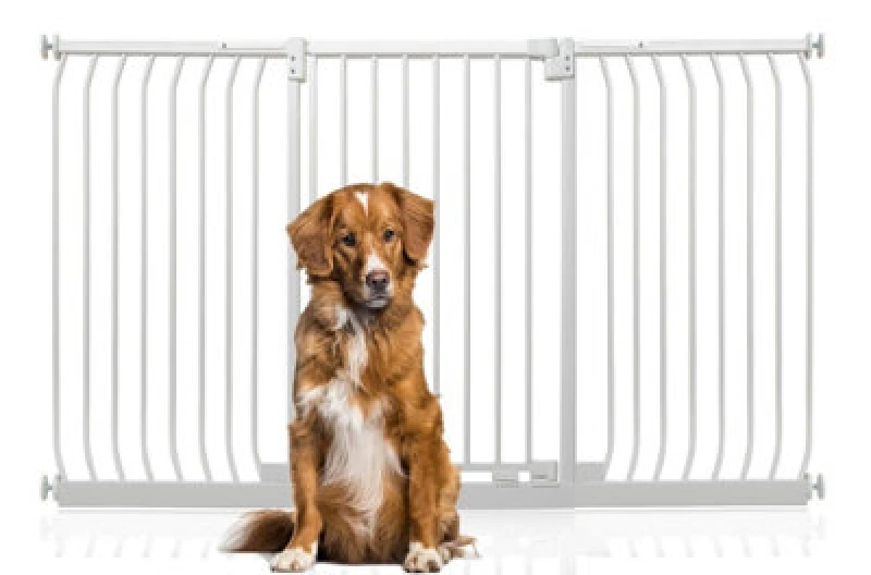 Image of Bettacare Extra Tall Elite Dog Gate, 179Cm - 188Cm, Matt White, Extra Tall 96.8Cm In Height, Pressure Fit Pet Gate