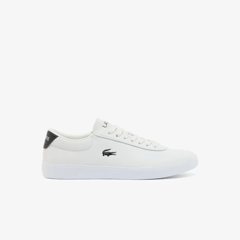 Image of Lacoste Baseshot Evo Trainers White Black male UK 6