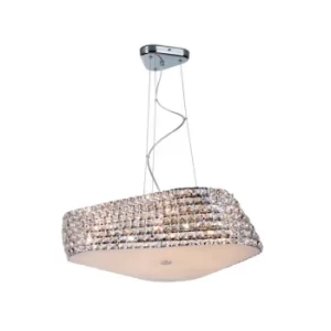 Image of Crystal Pendant Ceiling Light Chrome