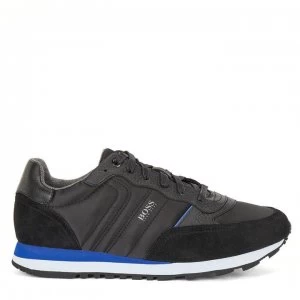Image of Hugo Boss Parkour Runner Suede Trainers Black Size 8 Men