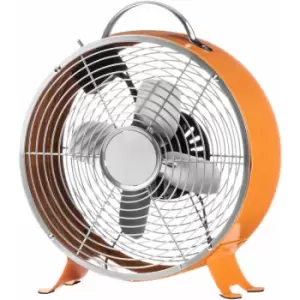 Image of Premier Housewares Orange Retro Desk Fan